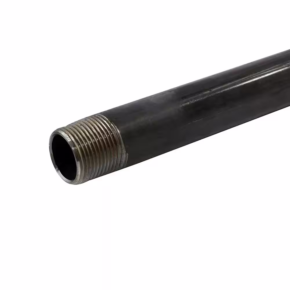 The Plumber's Choice 2 in. x 5 ft. Black Steel Pipe