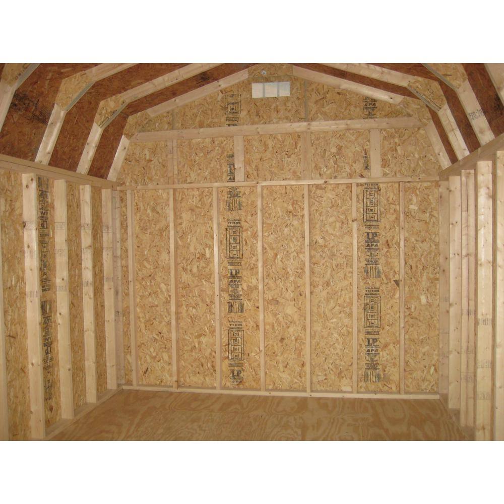 LITTLE COTTAGE CO. Classic Gambrel 8 ft. x 8 ft. Wood Storage Building DIY Kit with 6 ft. Sidewalls with Floor