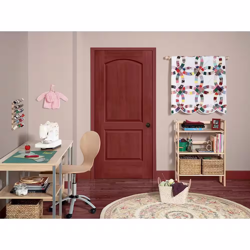 JELD-WEN 32 in. x 80 in. Continental Amaretto Stain Molded Composite MDF Interior Door Slab