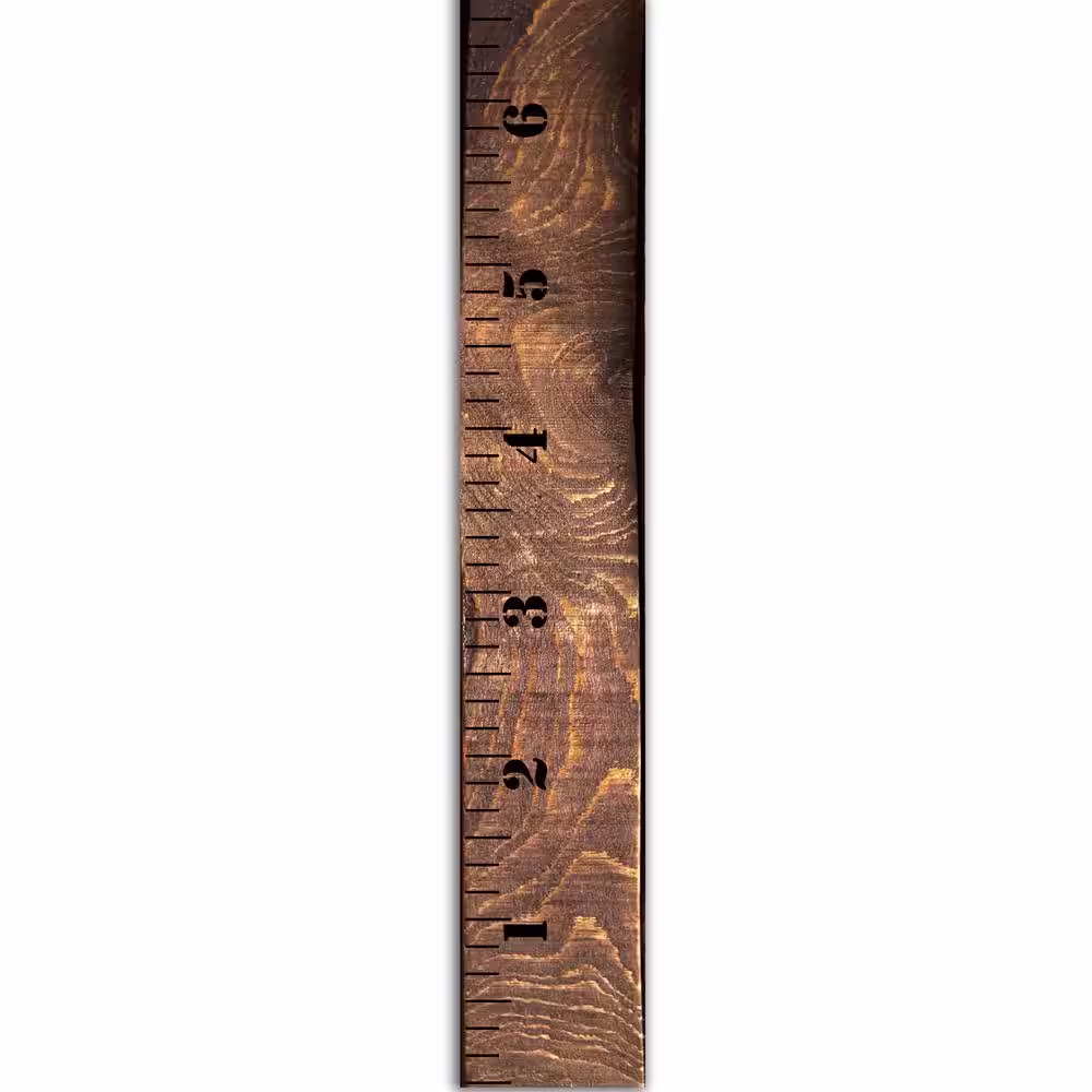 Designer Stencils 6 in. Simple Growth Chart Wall Stencil