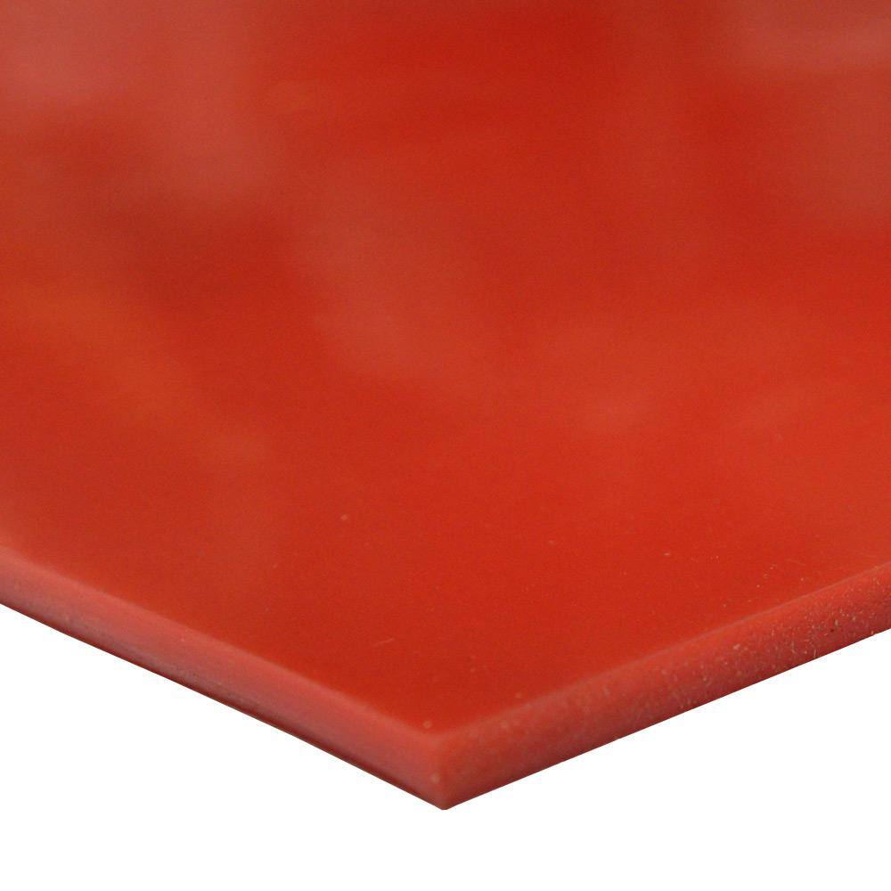 Rubber-Cal Silicone 1/8 in. x 36 in. x 264 in. Red/Orange Commercial Grade 60A Rubber Sheet