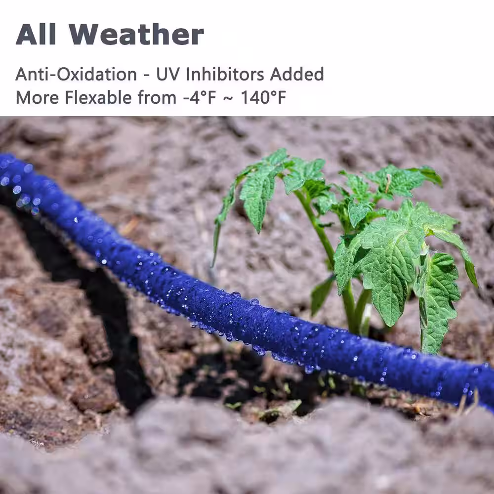None 1/2 in. x 25 ft. Garden Flat Soaker Hose with Metal Hose Connector Ends, for Flower Beds; Seedlings; Landscaping