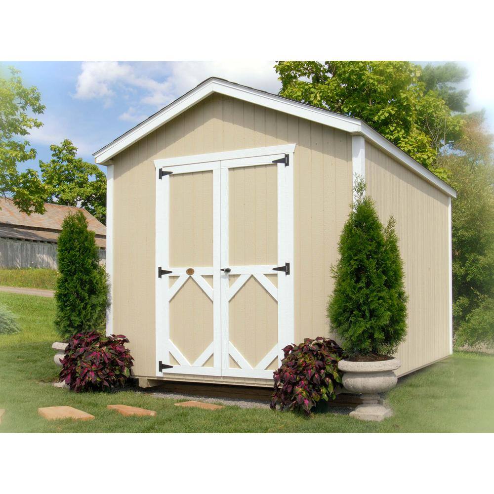 LITTLE COTTAGE CO. Classic Gable 8 ft. x 8 ft. Wood Storage Building DIY Kit with Floor
