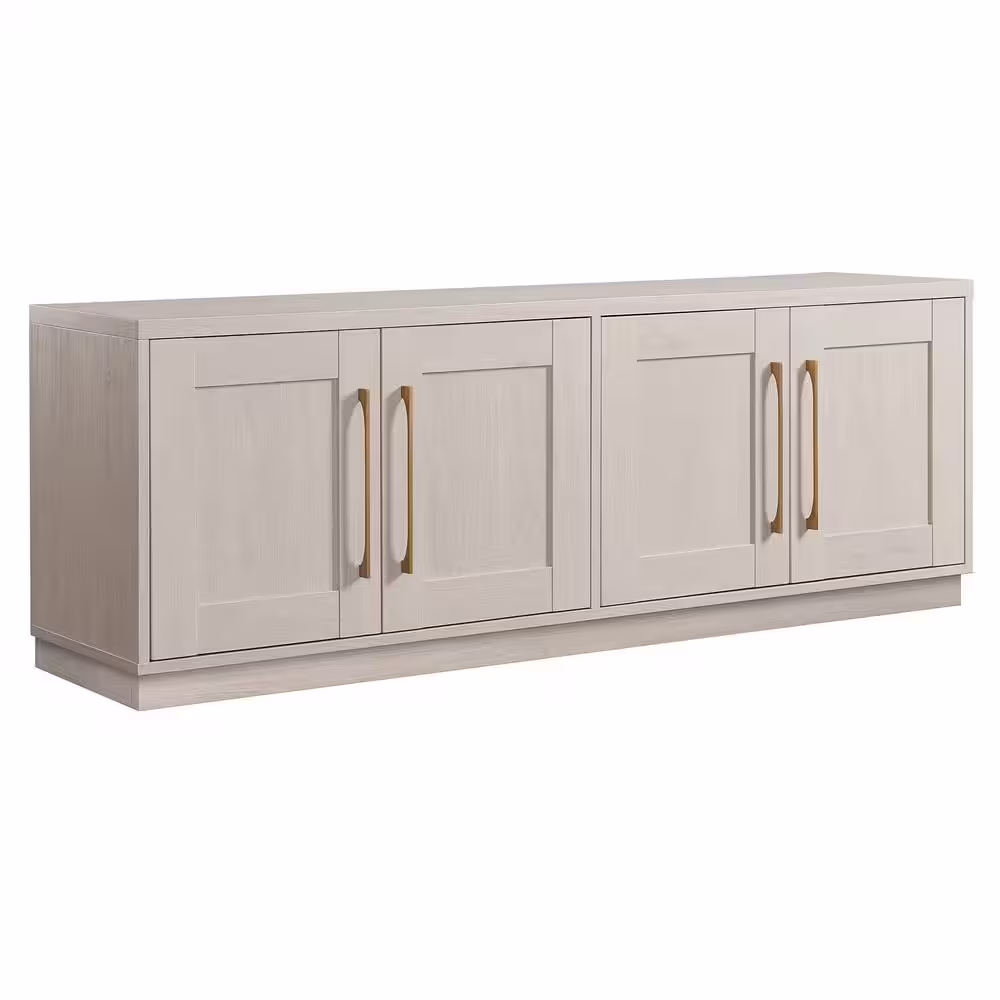 Meyer&Cross Tillman 68 in. Alder White Rectangular TV Stand fits TV's up to 75 in.