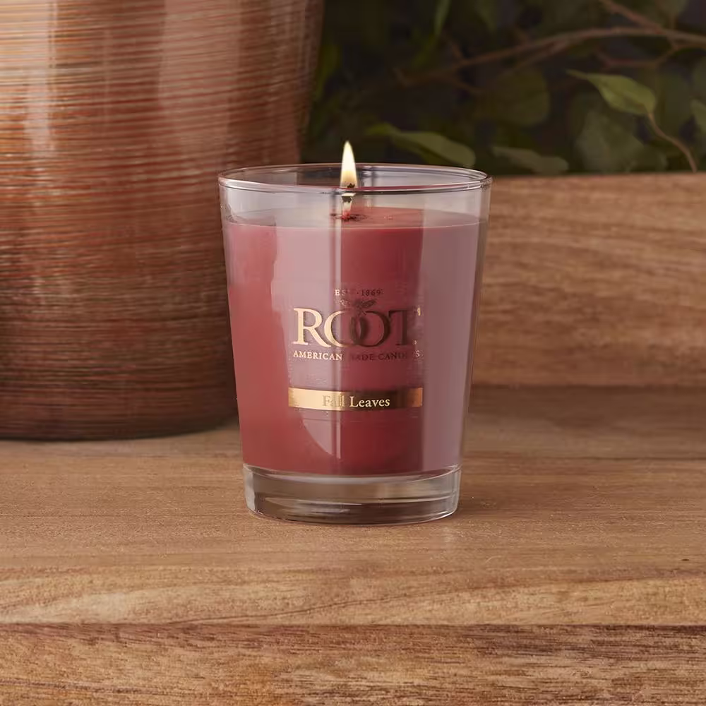 Root Candles Veriglass Fall Leaves Scented Jar Candle