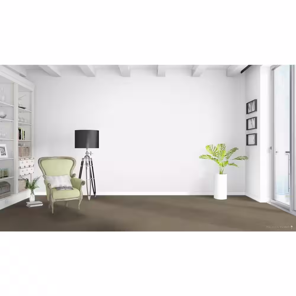 Home Decorators Collection Moonlight  - Dance - Beige 32 oz. SD Polyester Texture Installed Carpet