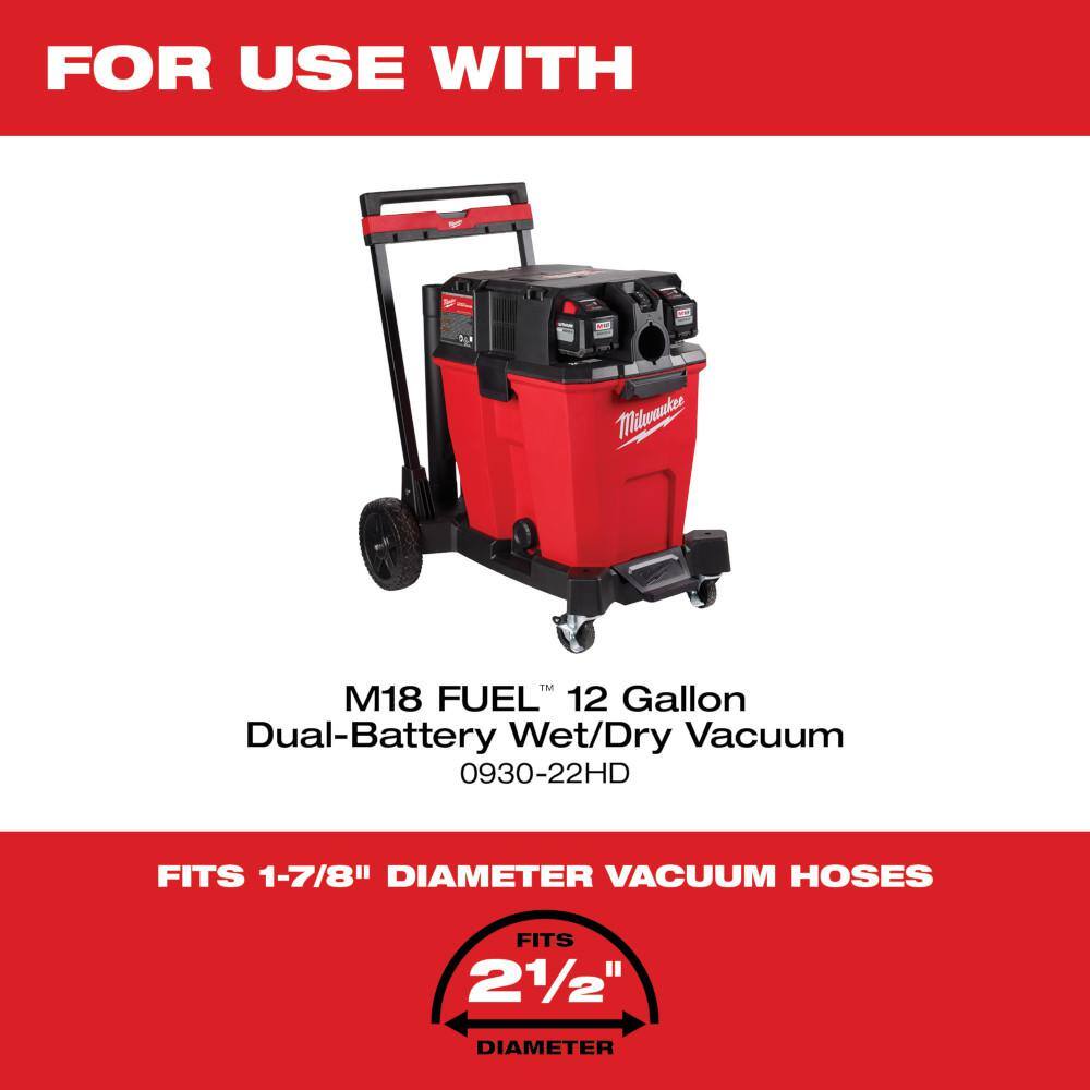 Milwaukee 2-1/2 in. Floor Brush Tool for Wet/Dry Shop Vacuums (1-Piece)