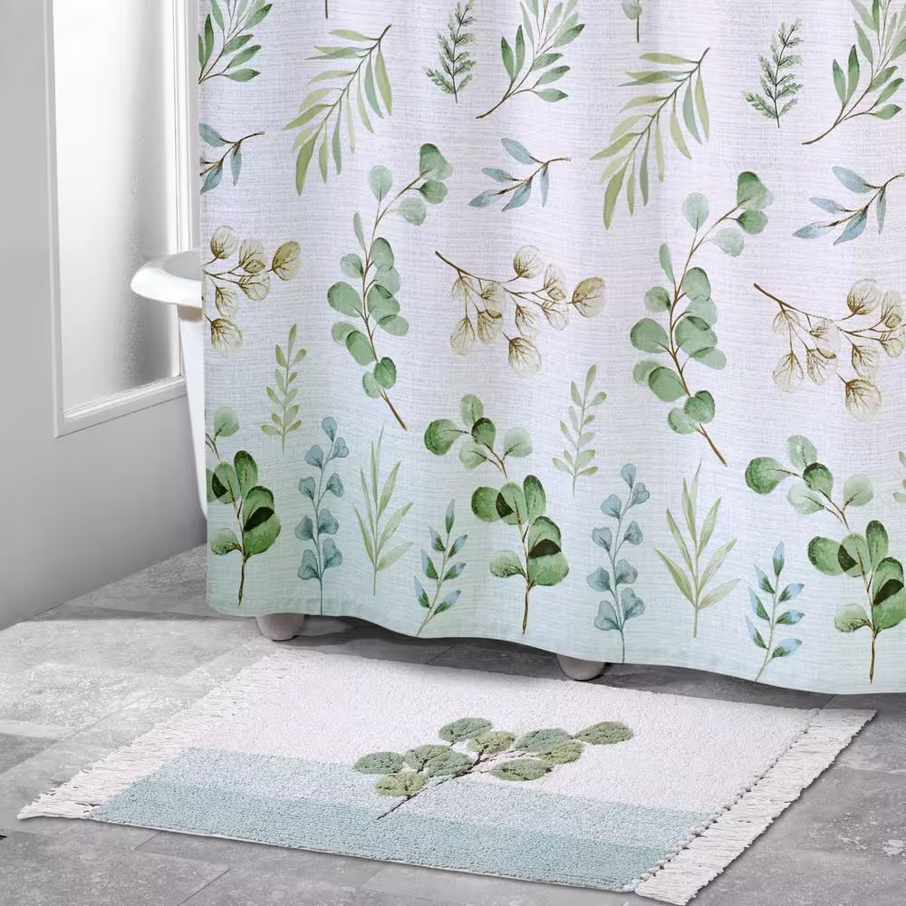Avanti Linens Ombre Leaves 20 in. x 30 in. Bath Rug in Multicolor