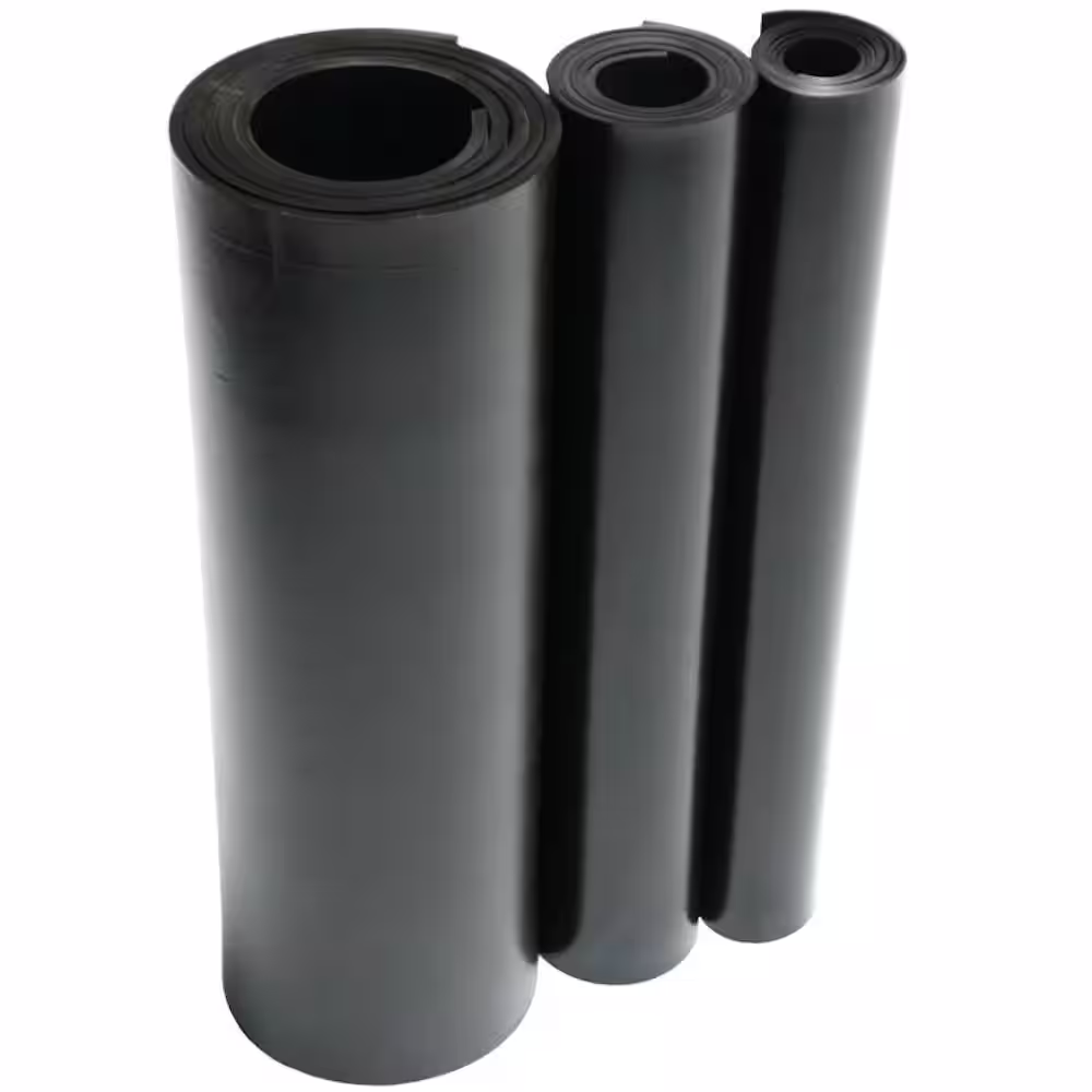 Rubber-Cal EPDM 1/2 in. x 36 in. x 72 in. Commercial Grade 60A Rubber Sheet - Black