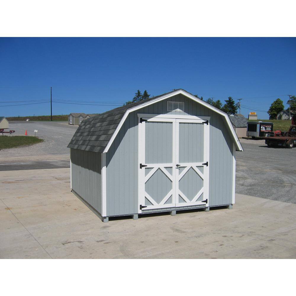 LITTLE COTTAGE CO. Classic Gambrel 12 ft. x 24 ft. Wood Storage Building Precut Kit with 4 ft. Sidewalls with Floor