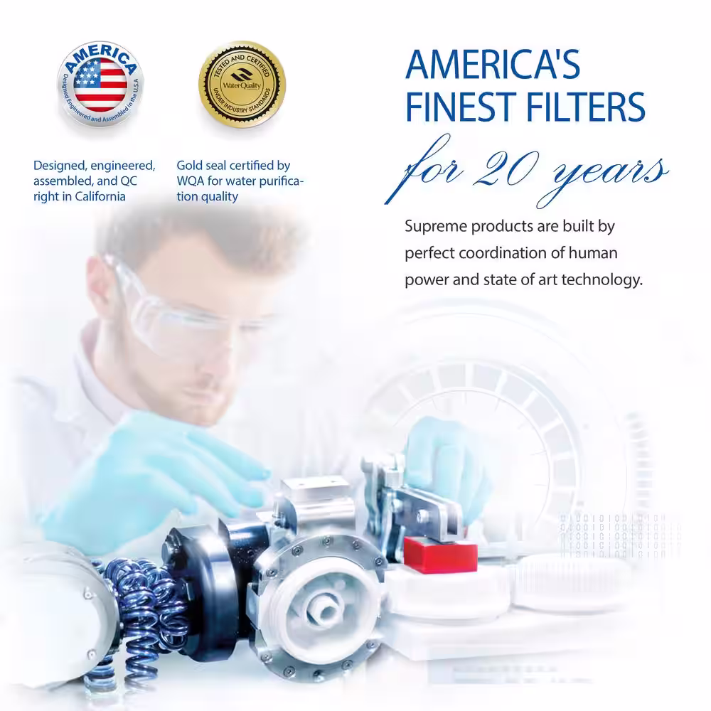 APEC Water Systems Ultimate Premium Quality WQA Certified 90 GPD Under-Sink Reverse Osmosis Drinking Water Filter System