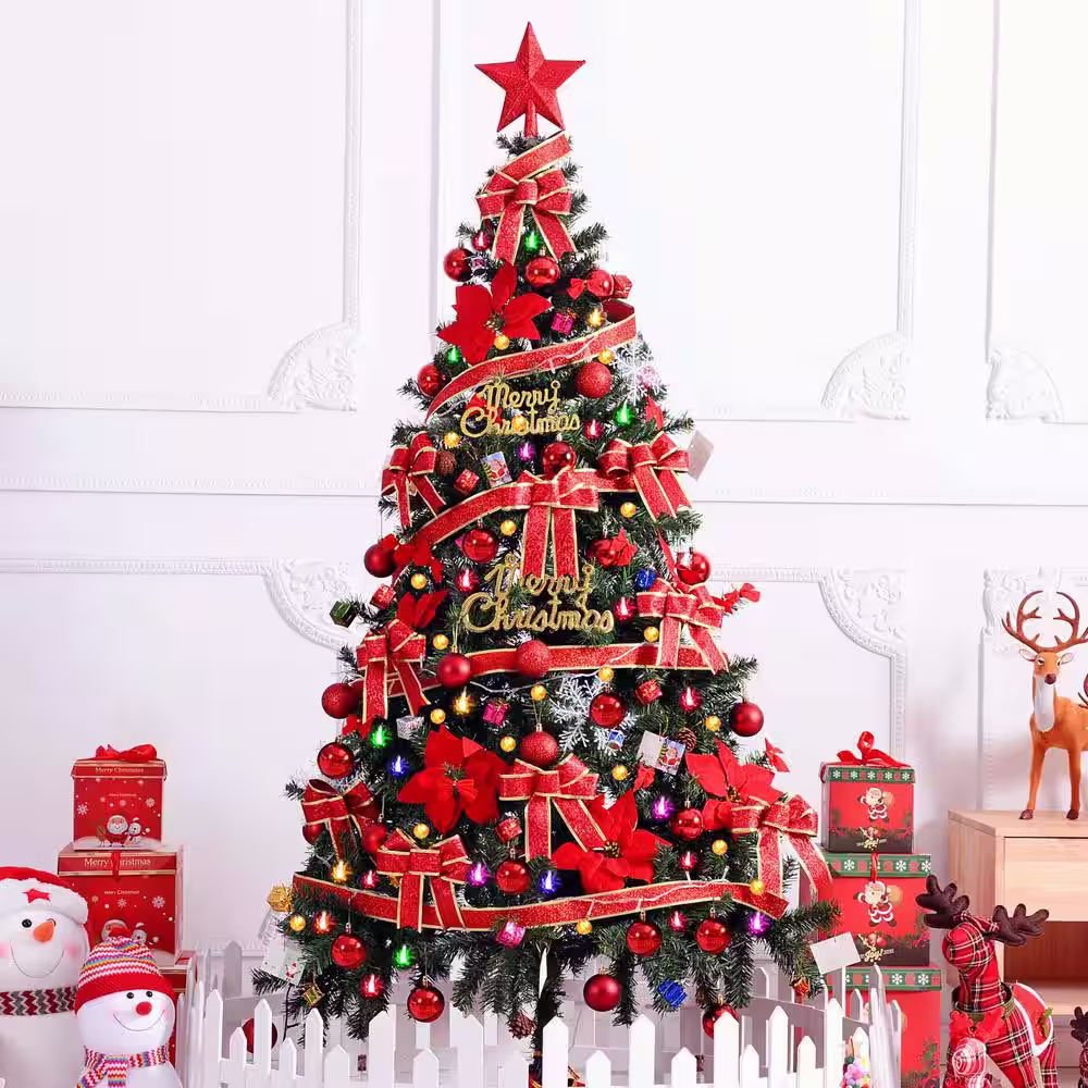YANSUN 20-Light 7 ft. Indoor Battery Operated Integrated LED Fairy String-Light for Party Christmas Tree