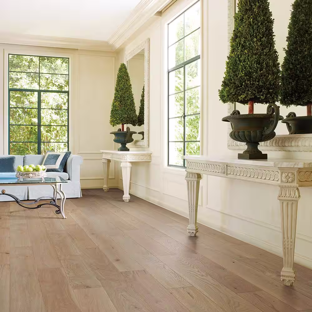 Malibu Wide Plank Crown French Oak 9/16 in. T x 6.5 in. W Water Resistant Wire Brushed Engineered Hardwood Flooring (945.6 sq. ft./pallet)