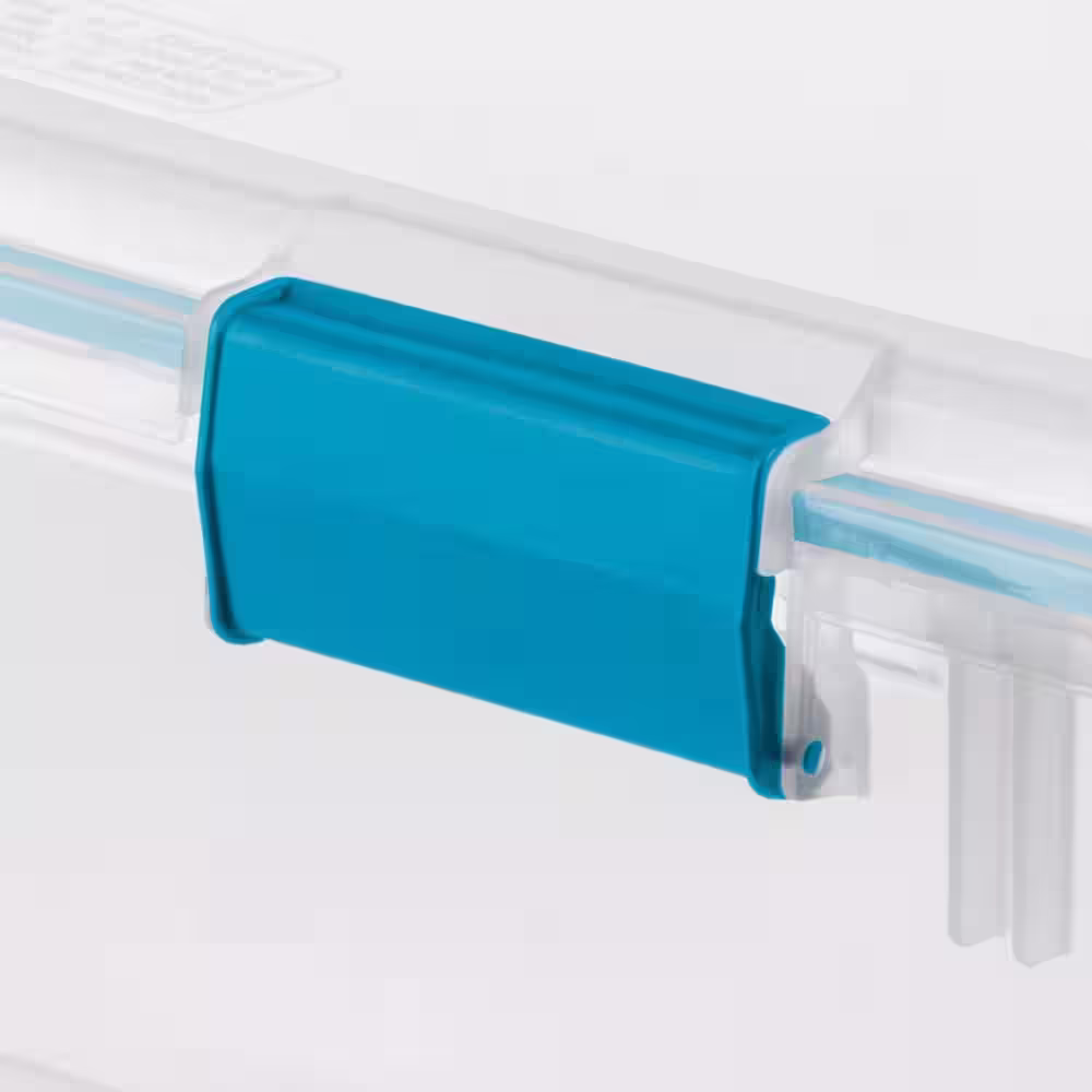 Sterilite 37 Qt. Thin Latched Gasket Plastic Storage Bin Tote in Clear (16-Pack)