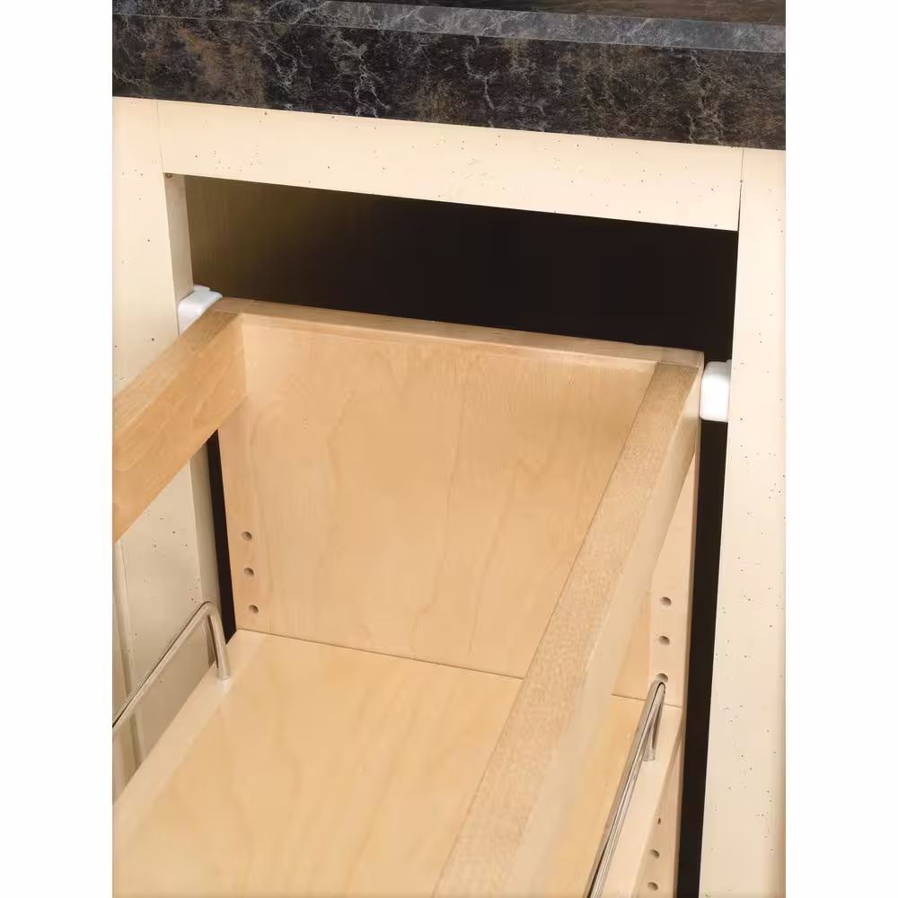 Rev-A-Shelf 25.5 in. H x 5.44 in. W x 21.62 in. D Pull-Out Wood Base Cabinet Organizer with Soft-Close Slides