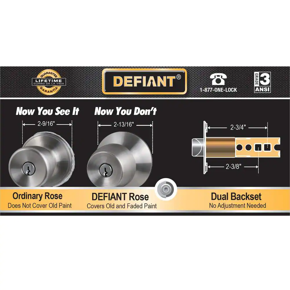 Defiant Hartford Aged Bronze Single Cylinder Keyed Entry Project Combo Pack