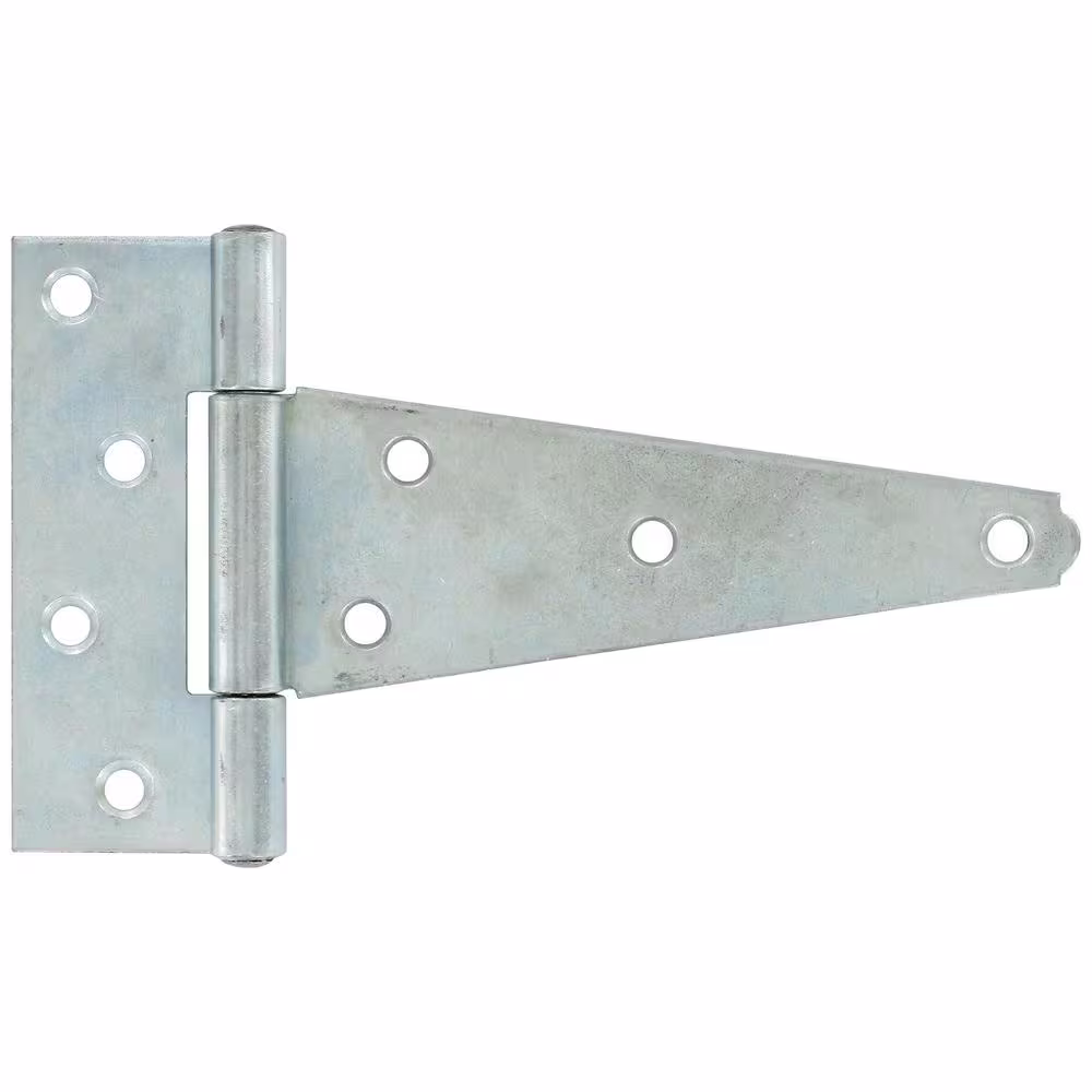 Hardware Essentials 8 in. Heavy T-Hinge in Zinc-Plated (5-Pack)