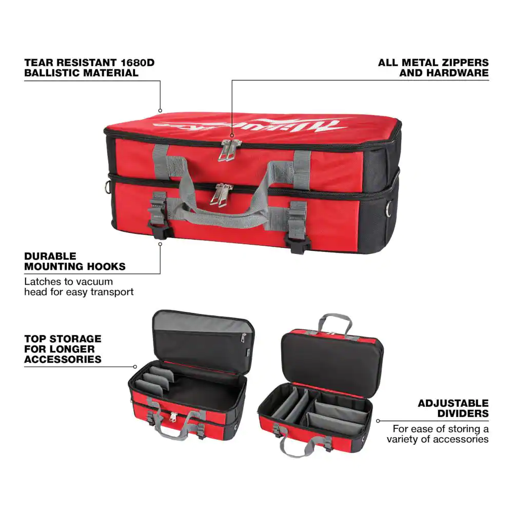 Milwaukee Wet/Dry Shop Vacuum Tool and Attachment Storage Bag (1-Piece)