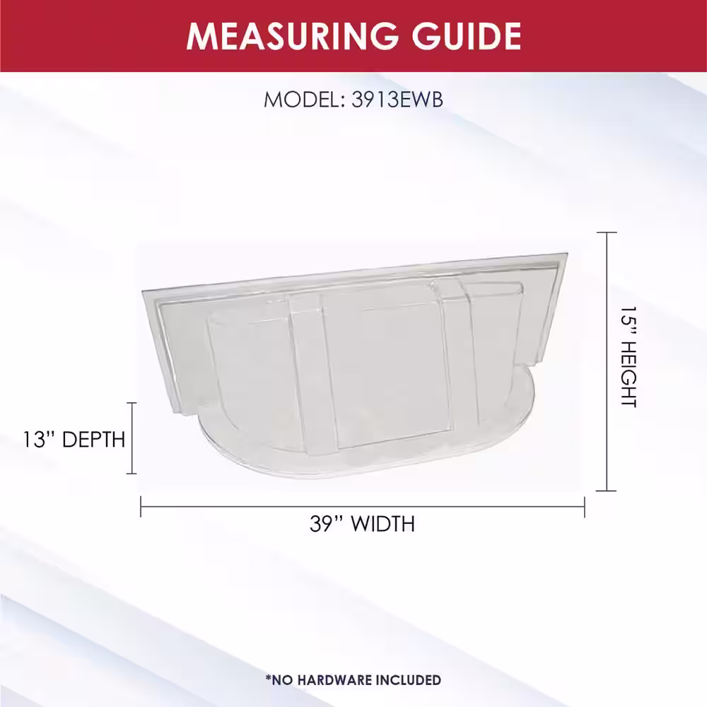 SHAPE PRODUCTS 39 in. W x 13 in. D x 15 in. H Premium Straight Bubble Window Well Cover