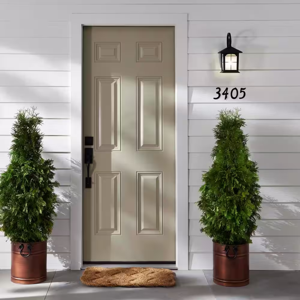 Everbilt 4 in. Black Nail-On Aluminum House Number 8