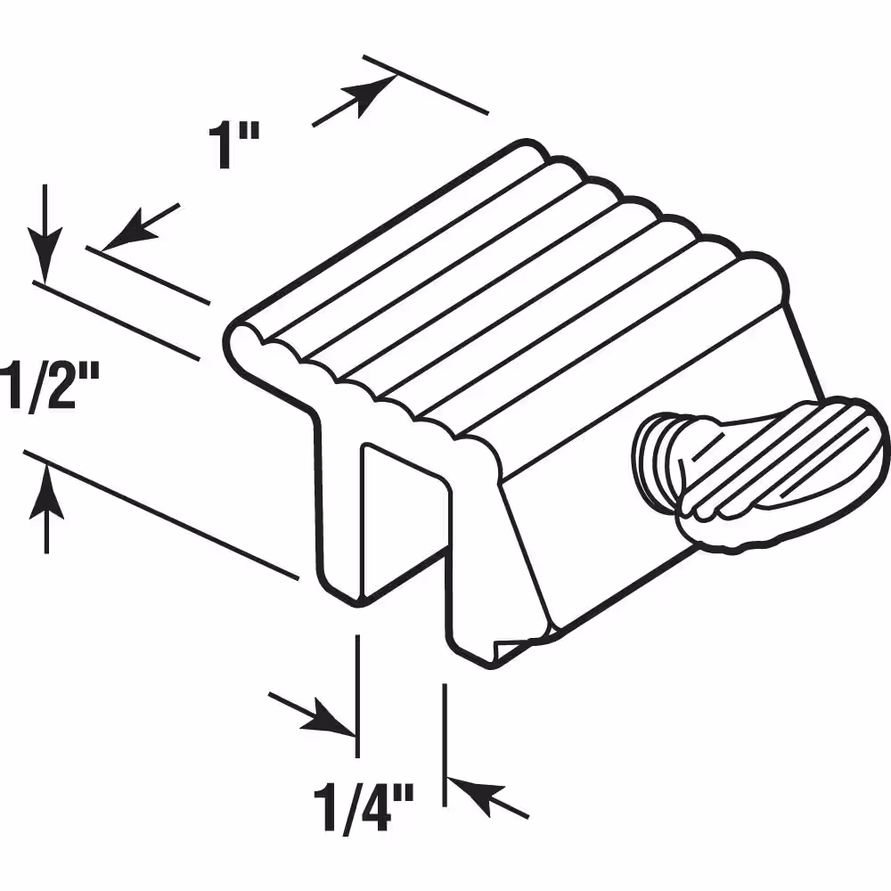 Prime-Line 1/4 In., Extruded Aluminum, Classic Bronze Painted, Thumbscrew Window Lock (2-pack)