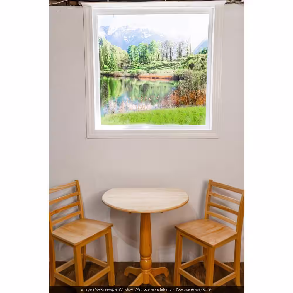 Biggies Mountain 2 View - Weather Proof Scene for Window Wells or Wall Mural - 120 in. x 60 in