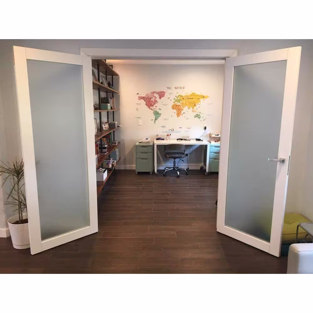 Sartodoors 2102 72 in. x 96 in. Single Panel White Pine Wood Interior Door Slab with Hardware