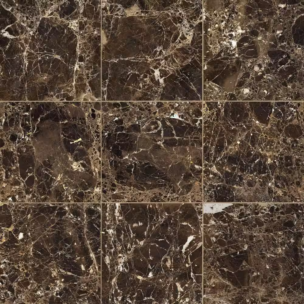 MSI Emperador Dark 12 in. x 12 in. Polished Marble Floor and Wall Tile (10 sq. ft. / Case)