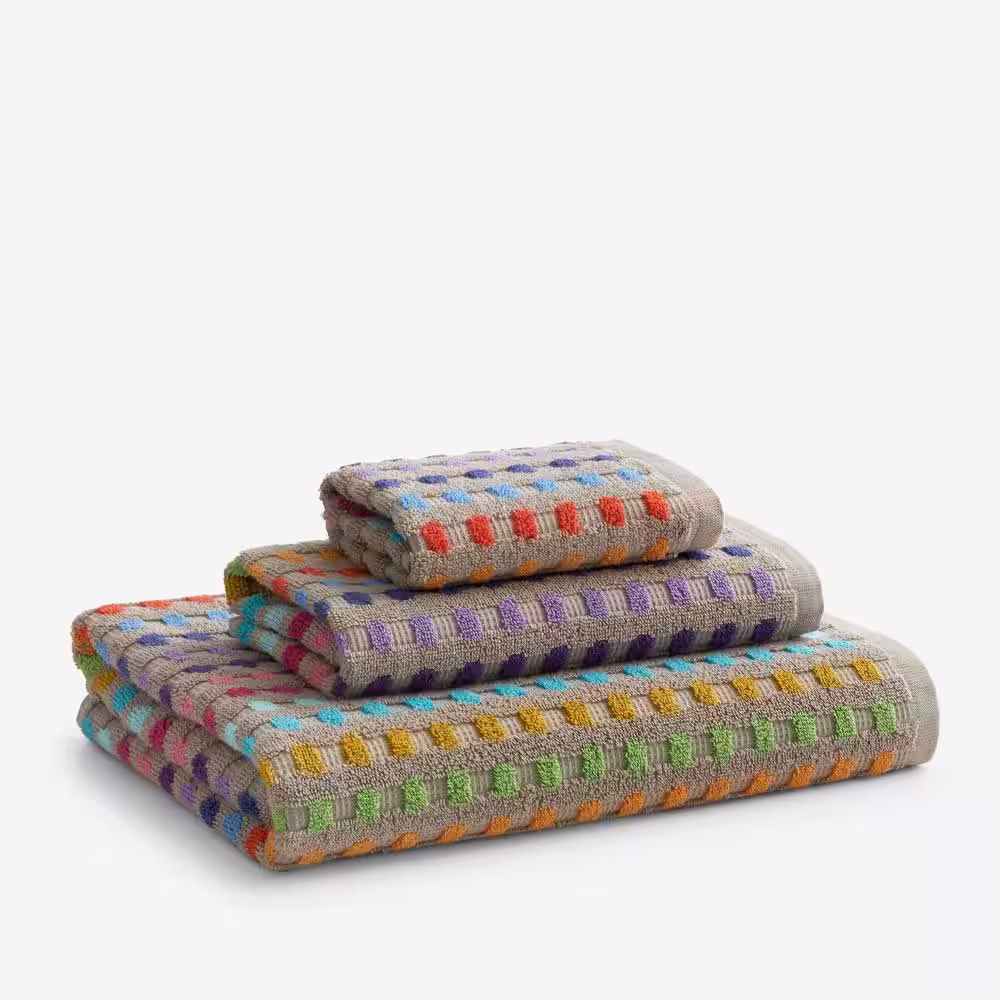 The Company Store Spectrum Multicolored Geometric Cotton Bath Towel