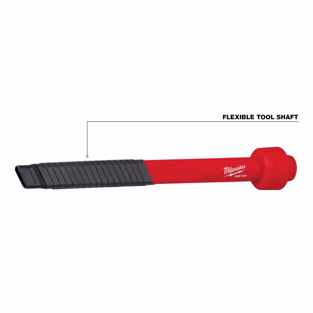 Milwaukee AIR-TIP 1-1/4 in. - 2-1/2 in. Flexible Long Reach Crevice Tool and Swivel Brush Kit For Wet/Dry Shop Vacuums (6-Piece)