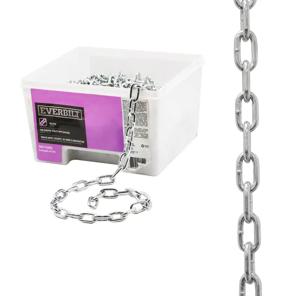 Everbilt 3/16 in. x 1 ft. Grade 30 Galvanized Steel Proof Coil Chain