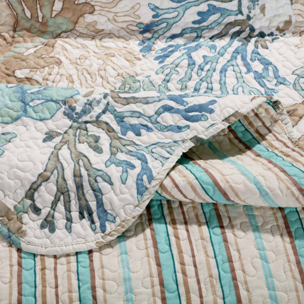 Greenland Home Fashions Atlantis Jade 50 x 60'' Cotton Blend Throw Blanket
