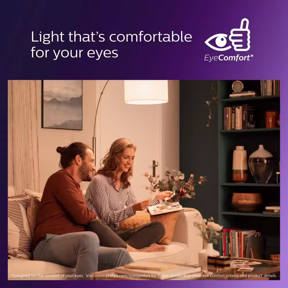 Philips 65-Watt Equivalent BR30 Ultra Definition Dimmable E26 LED Light Bulb Soft White with Warm Glow 2700K (3-Pack)