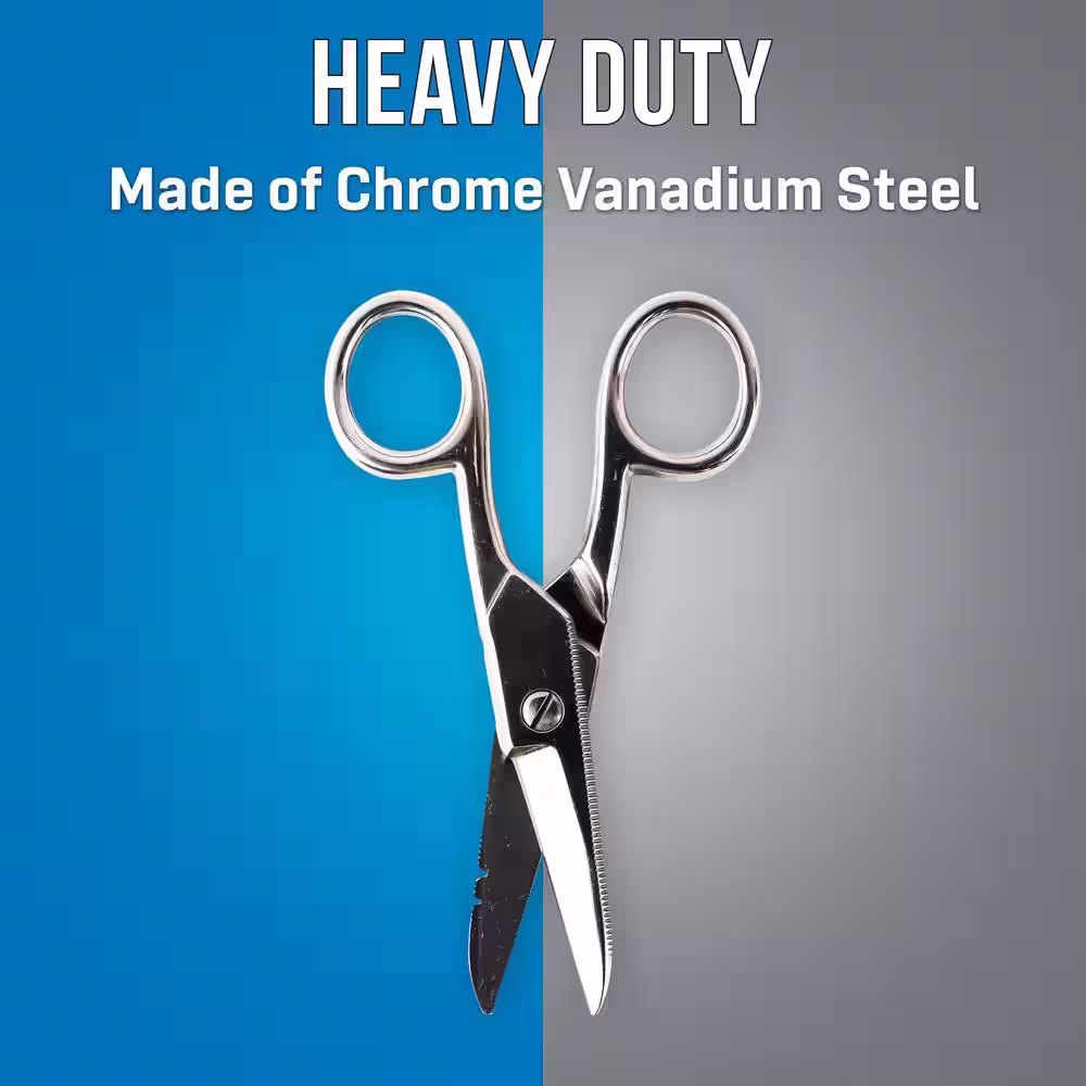 JONARD TOOLS Stainless Steel Electrician Scissors, for Heavy Duty Use