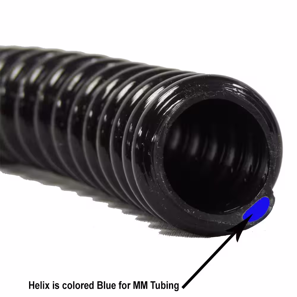 HYDROMAXX 2 in. Dia x 100 ft. MM Sizing Black Non Kink, Corrugated, Flexible PVC Pond Tubing
