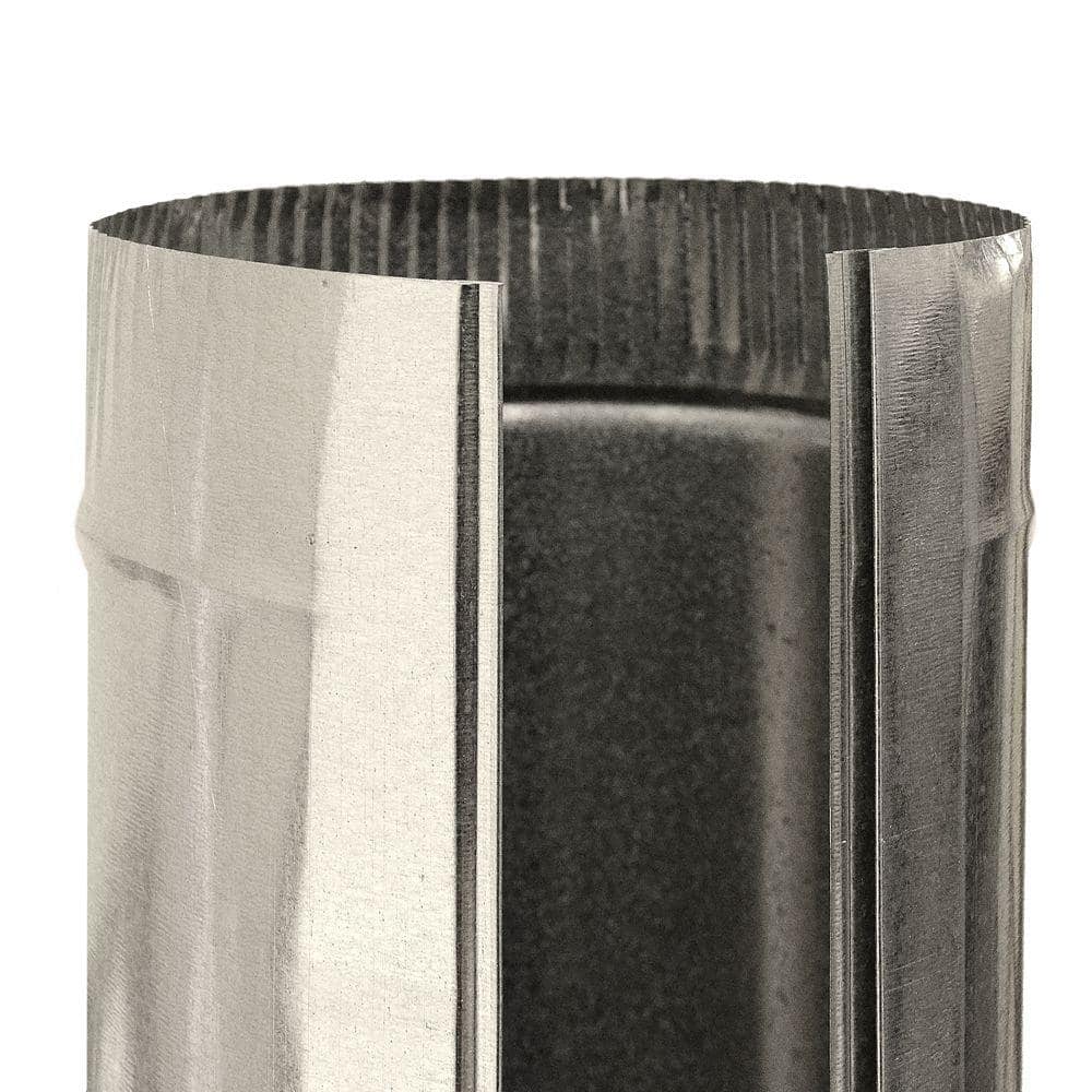 Master Flow 4 in. x 5 ft. Round Metal Duct Pipe