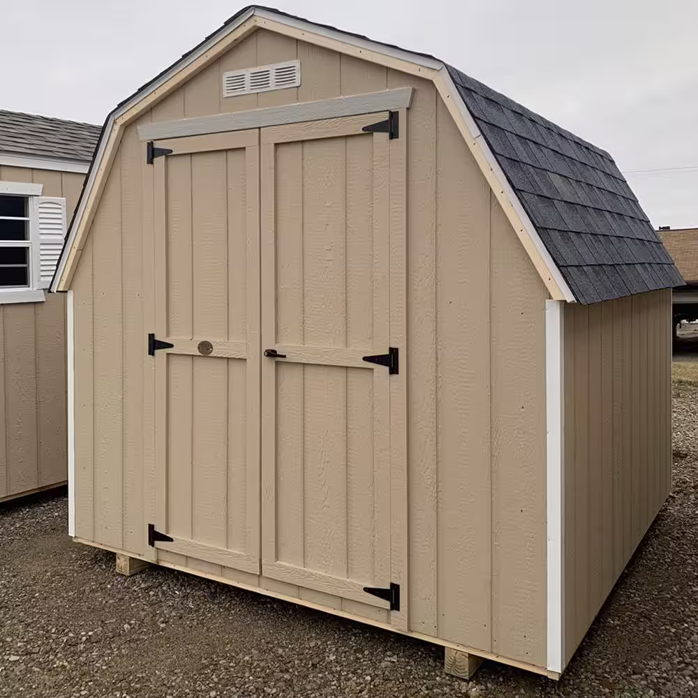 LITTLE COTTAGE CO. Value Gambrel 12 ft. x 24 ft. Wood Storage Building Precut Kit with 4 ft. Sidewalls