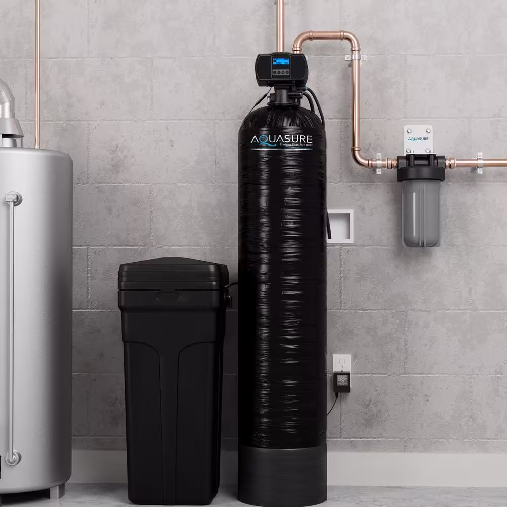 AQUASURE Harmony Series 48,000 Grain Water Softener with Fine Mesh Resin for Iron Removal