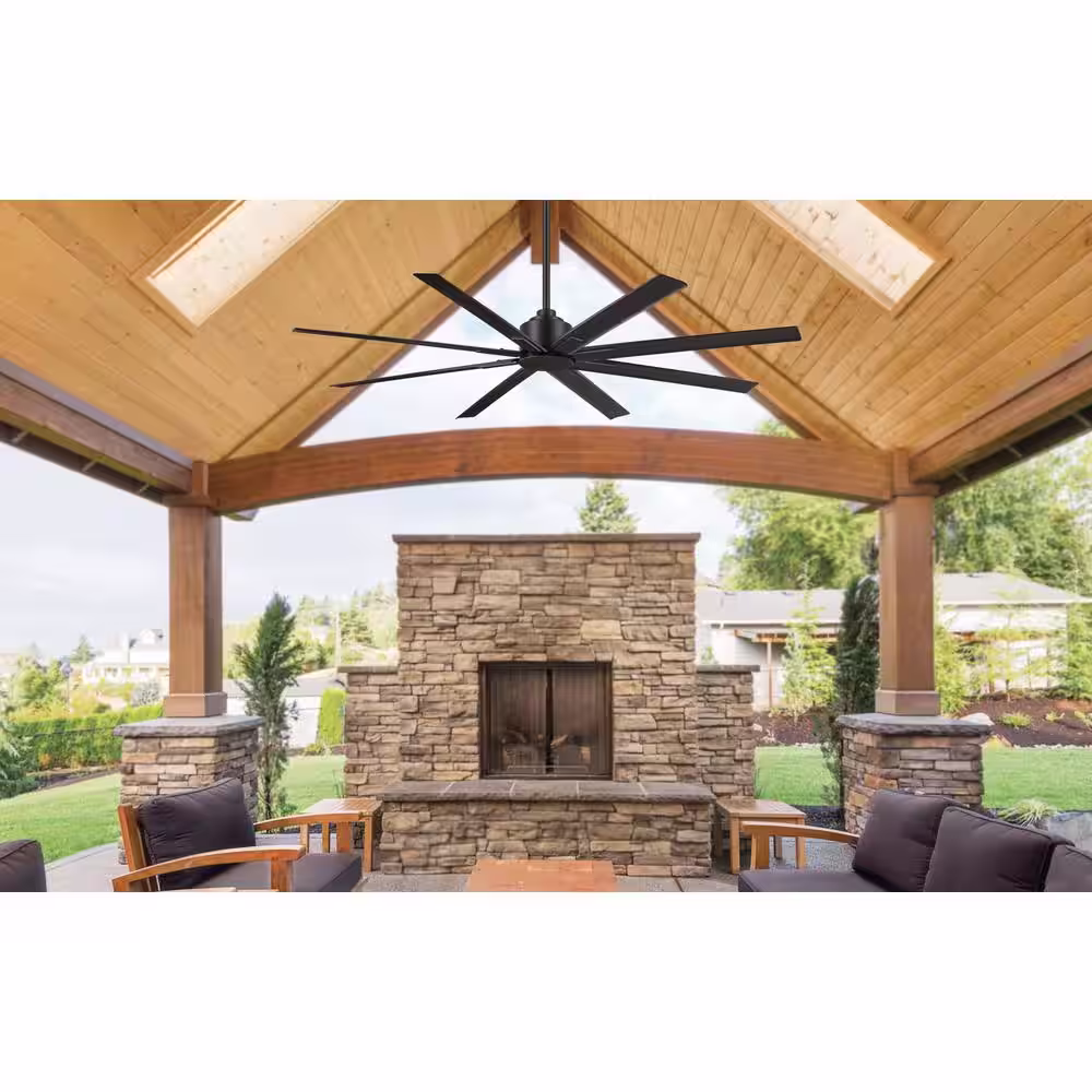 MINKA-AIRE Xtreme H2O 65 in. Indoor/Outdoor Coal Ceiling Fan with Remote Control