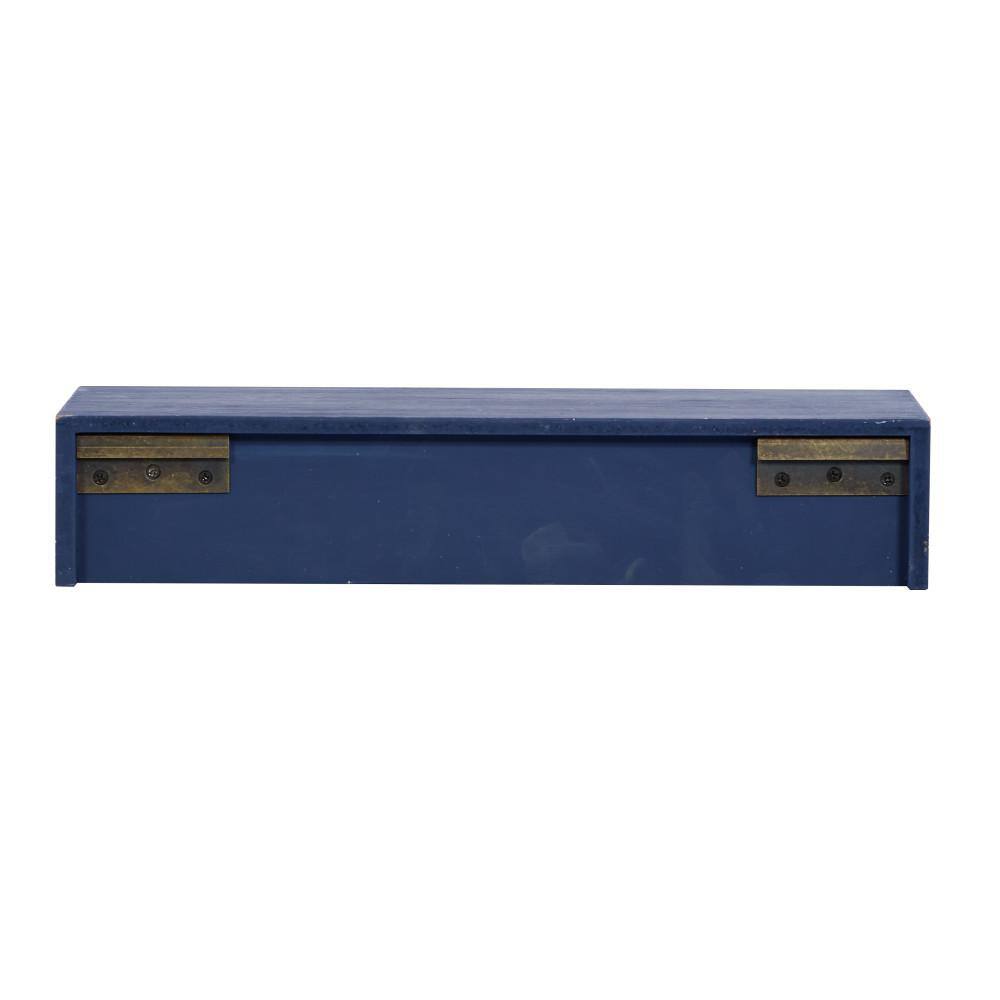 Litton Lane Black 2 Shelves Metal Wall Shelf