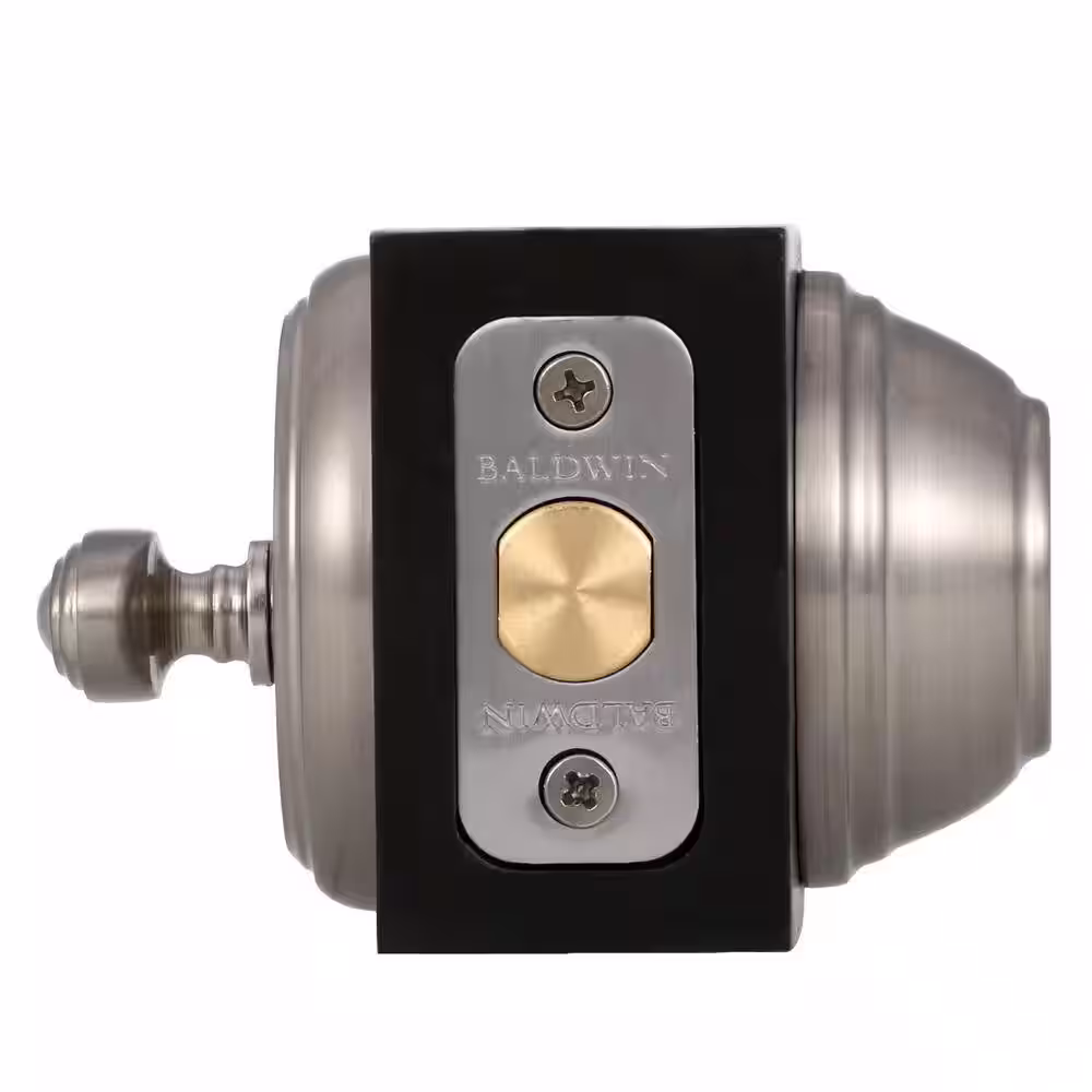 Baldwin Prestige Satin Nickel Single Cylinder Round Deadbolt Featuring SmartKey Security