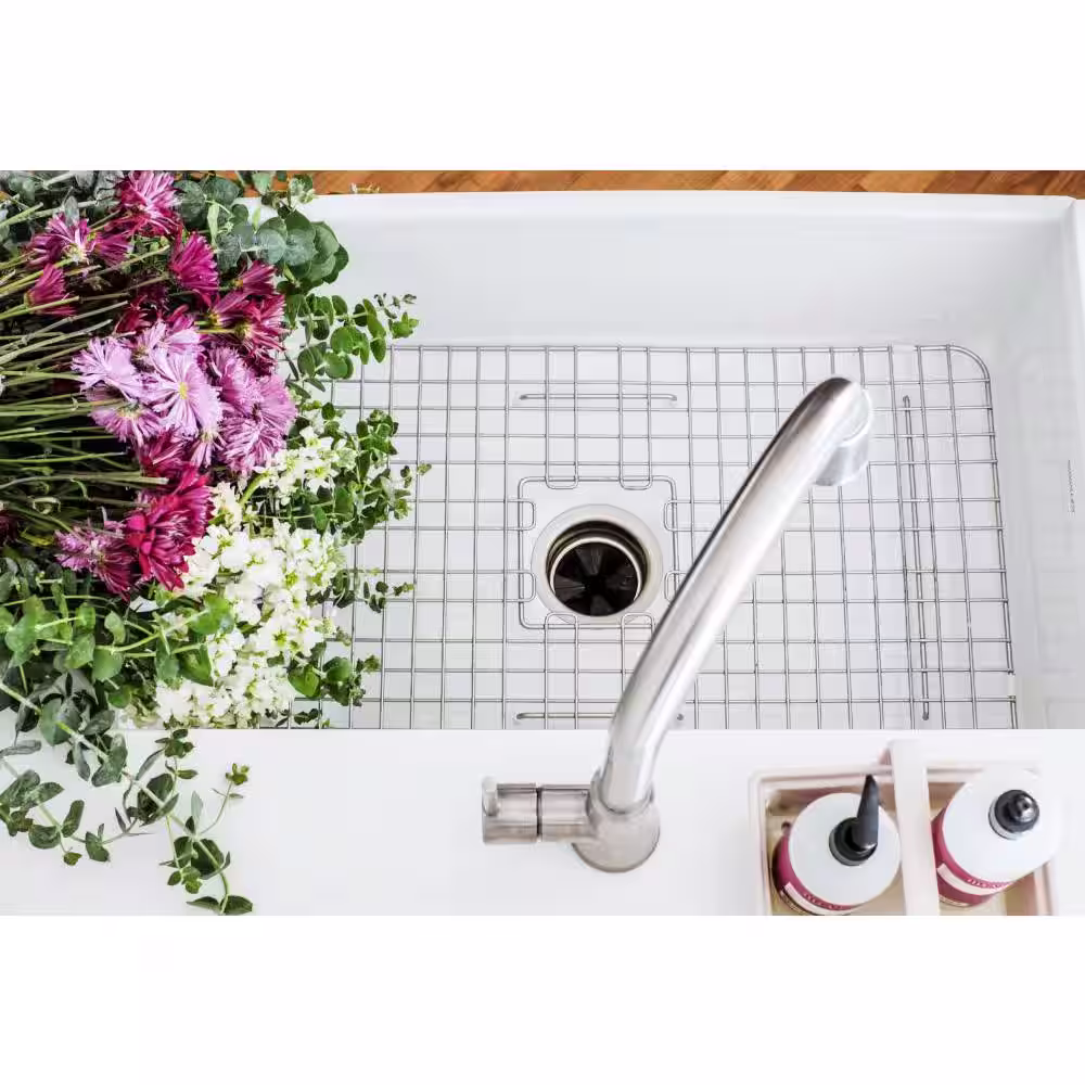 SINKOLOGY SinkSense Wagner 31.5 in. x 14 in.  Stainless Steel Kitchen Sink Bottom Grid in Stainless Steel