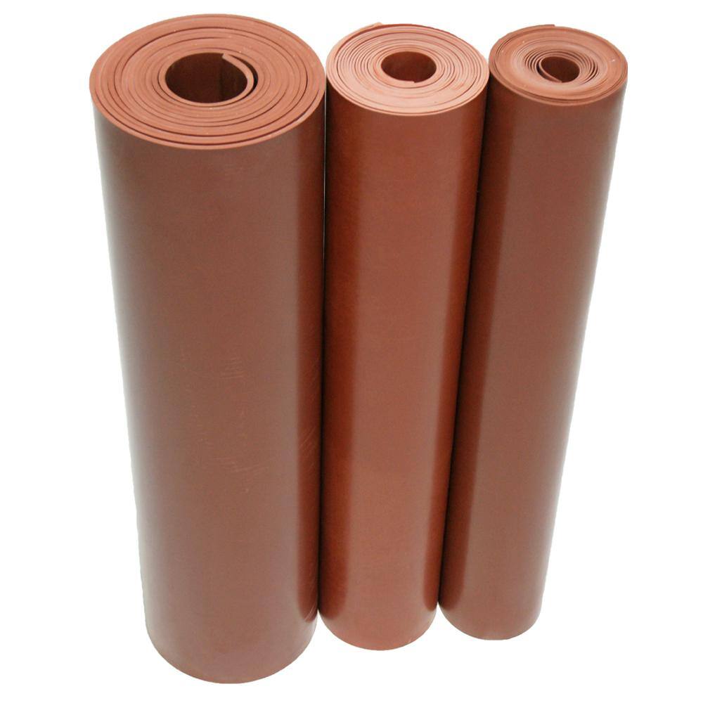 Rubber-Cal SBR 1/8 in. x 36 in. x 240 in. Red 65A Sheet